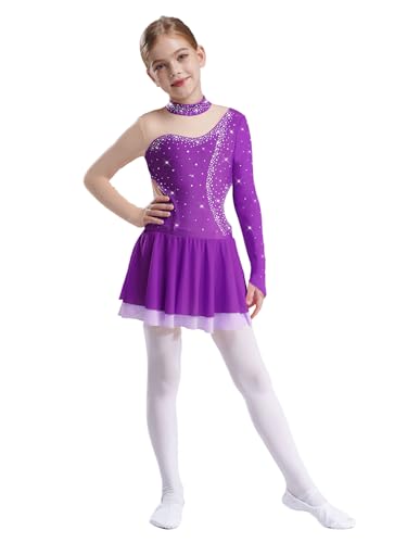 Freebily Mädchen Tanzkleid Langarm Glitzer Patchwork Eiskunstlauf Kleid Ballettkleidung Kinder Rollschuhlauf Tanzkostüm Violett 146-152 Freebily Mädchen Tanzkleid Langarm Glitzer Patchwork Eiskunstlauf Kleid Ballettkleidung Kinder Rollschuhlauf Tanzkostüm Violett 146-152 von Freebily