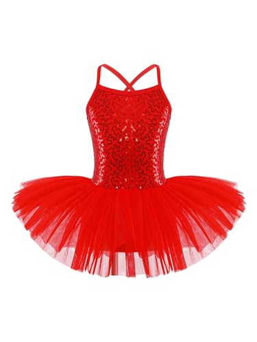 Freebily Mädchen Ballettkleid Glänzend Pailletten Ballett Trikot Ballett Tutu Rock Kinder Bühnen Tanzkleidung Gymnastikanzug Gr. 92-176 Rot 92-98 Freebily Mädchen Ballettkleid Glänzend Pailletten Ballett Trikot Ballett Tutu Rock Kinder Bühnen Tanzkleidung Gymnastikanzug Gr. 92-176 Rot 92-98 von Freebily