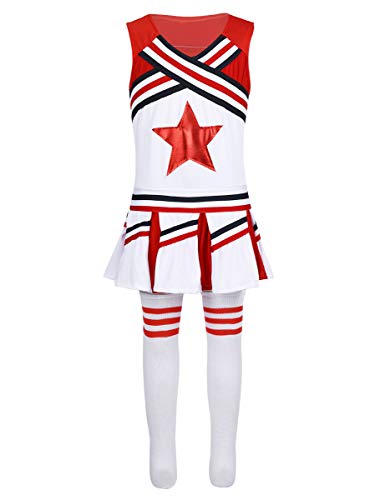 Freebily Mädchen Cheerleading Kostüm Kinder Hip Hop Anzug Anime Cosplay Outfits Karneval Fasching Party Performance Tanz Kleidung Set Dancewear Rot 128-140/8-10 Jahre Freebily Mädchen Cheerleading Kostüm Kinder Hip Hop Anzug Anime Cosplay Outfits Karneval Fasching Party Performance Tanz Kleidung Set Dancewear Rot 128-140/8-10 Jahre von Freebily