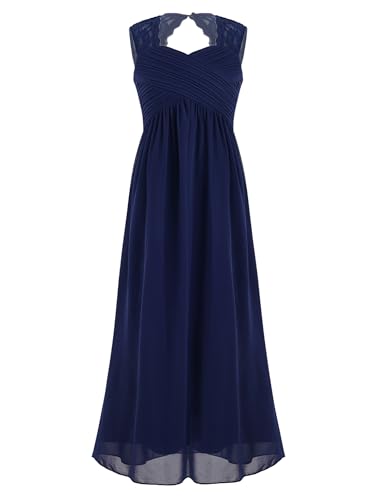 Freebily Mädchen Kleid Lang Festlich Prinzessin Kleid Hochzeit Blumenmädchen Kleider Brautjungferkleid Festzug Partykleid Abendkleid Karneval Marineblau_B 140/10 Jahre Freebily Mädchen Kleid Lang Festlich Prinzessin Kleid Hochzeit Blumenmädchen Kleider Brautjungferkleid Festzug Partykleid Abendkleid Karneval Marineblau_B 140/10 Jahre von Freebily
