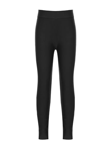 Freebily Mädchen Leggings UV Schutz Badehose Lang Bescheidene Bademode Sonnenschutz Kinder Schwimmen Wassersport Hose Schwarz_A 122-128 von Freebily