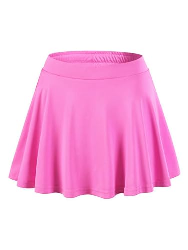 Freebily Mädchen Tennisrock Skort Elastische 2 in 1 Hockey Golf Rock Minirock mit Innenhose für Laufen Workout Fitness Yoga Joggen B_Rosa 104-110 von Freebily