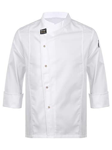 Freebily Unisex Herren Damen Kochjacke Bäckerjacke Mit Tasche Professionelle Kochuniform Mantel Hospitality Chef Coat A_Weiß XXL Freebily Unisex Herren Damen Kochjacke Bäckerjacke Mit Tasche Professionelle Kochuniform Mantel Hospitality Chef Coat A_Weiß XXL von Freebily