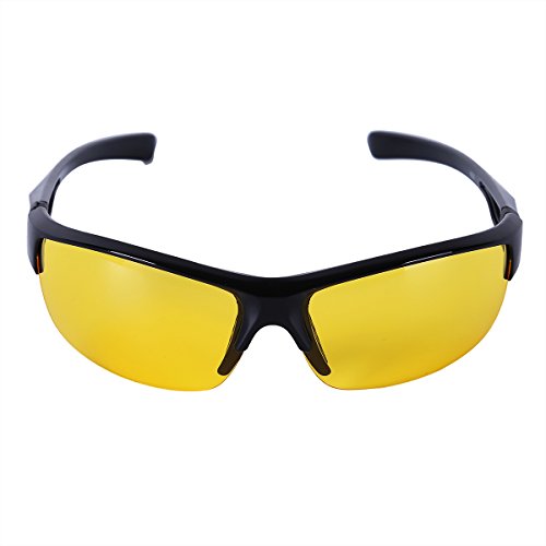 Freebily Unisex Sport-Sonnenbrille Radbrille UV-Schutz mit Ultraleichtem Rahmen für Männer und Frauen - für Outdooraktivitäten wie Radfahren Laufen Klettern usw. Schwarz&Gelb One Size von Freebily