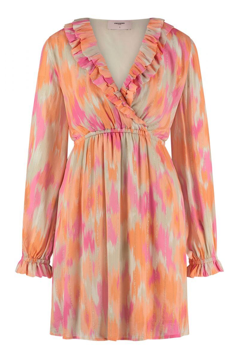 Freebird - Kleid - Dianna pink/orange/grün - Gr. - S von Freebird