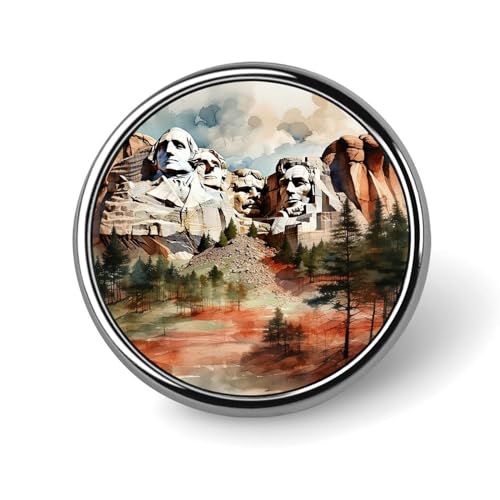Freecustom Mount Rushmore National Memorial Pins Pack Downtown Buttons For Jeans City Travel Enamel Pins City Pride Badge Pins Novelty City State Revers Pins Accessory For Men Women Girls, Set of 5 von Freecustom