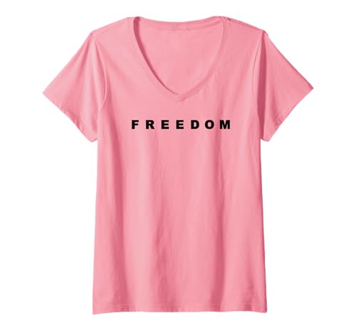 Damen Freiheit T-Shirt mit V-Ausschnitt Damen Freiheit T-Shirt mit V-Ausschnitt von Freedom Bold Designs