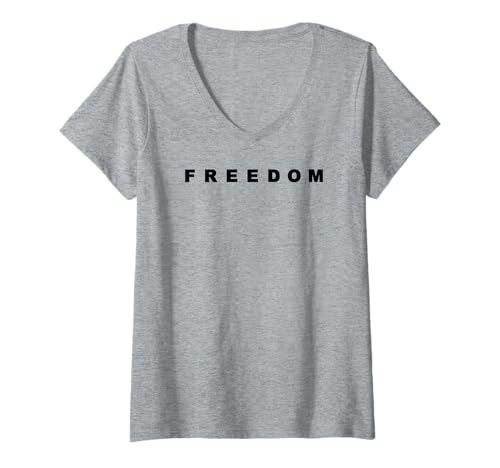 Damen Freiheit T-Shirt mit V-Ausschnitt Damen Freiheit T-Shirt mit V-Ausschnitt von Freedom Bold Designs