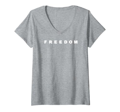 Damen Freiheit T-Shirt mit V-Ausschnitt Damen Freiheit T-Shirt mit V-Ausschnitt von Freedom Bold Designs