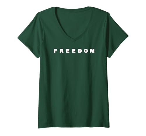 Damen Freiheit T-Shirt mit V-Ausschnitt Damen Freiheit T-Shirt mit V-Ausschnitt von Freedom Bold Designs
