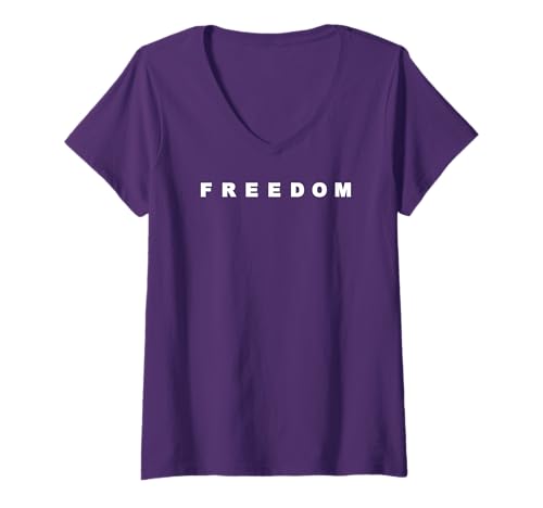 Damen Freiheit T-Shirt mit V-Ausschnitt Damen Freiheit T-Shirt mit V-Ausschnitt von Freedom Bold Designs