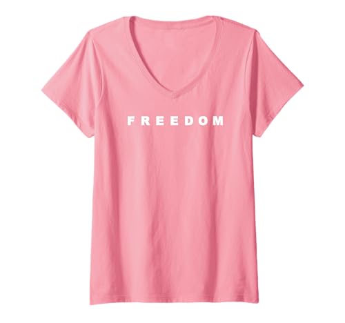 Damen Freiheit T-Shirt mit V-Ausschnitt Damen Freiheit T-Shirt mit V-Ausschnitt von Freedom Bold Designs
