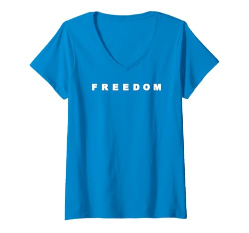 Damen Freiheit T-Shirt mit V-Ausschnitt Damen Freiheit T-Shirt mit V-Ausschnitt von Freedom Bold Designs