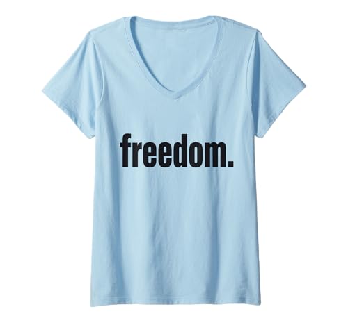 Damen Freiheit T-Shirt mit V-Ausschnitt Damen Freiheit T-Shirt mit V-Ausschnitt von Freedom Tees Apparel Co