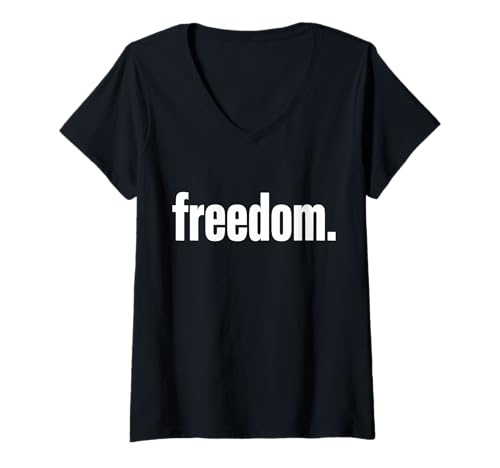 Damen Freiheit T-Shirt mit V-Ausschnitt Damen Freiheit T-Shirt mit V-Ausschnitt von Freedom Tees Apparel Co