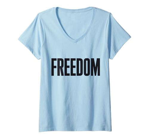 Damen Freiheit T-Shirt mit V-Ausschnitt Damen Freiheit T-Shirt mit V-Ausschnitt von Freedom Tees Apparel