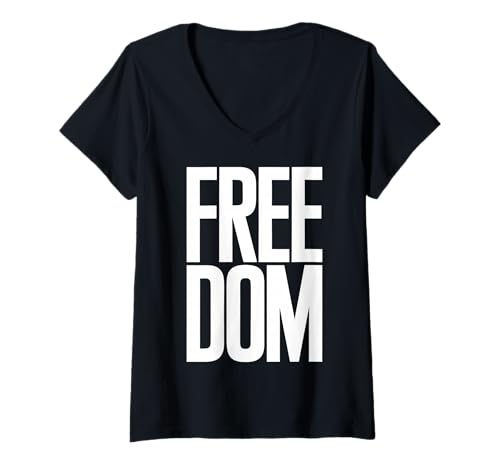 Damen Freiheit T-Shirt mit V-Ausschnitt Damen Freiheit T-Shirt mit V-Ausschnitt von Freedom Tees