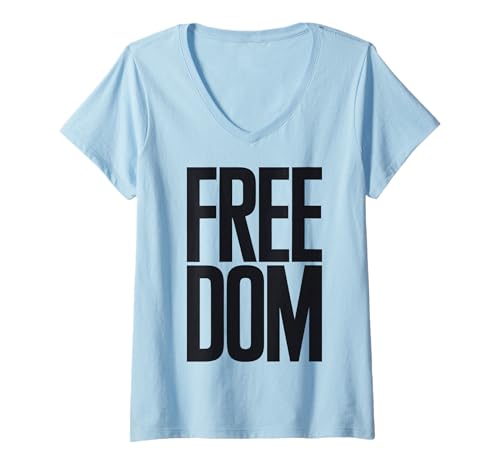 Damen Freiheit T-Shirt mit V-Ausschnitt Damen Freiheit T-Shirt mit V-Ausschnitt von Freedom Tees
