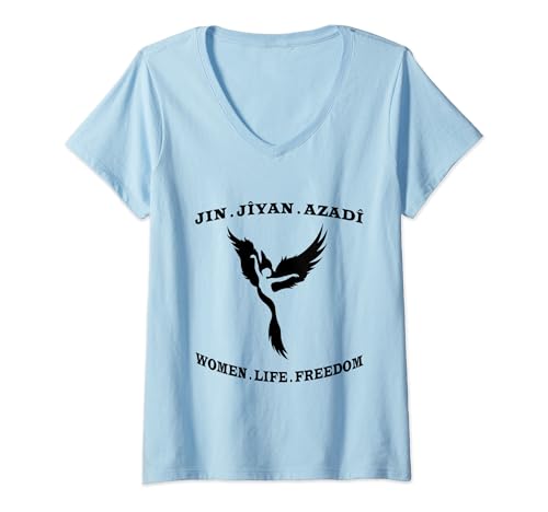 Damen Jin Jiyan Azadi - Frauen Leben Freiheit T-Shirt mit V-Ausschnitt von Freedom