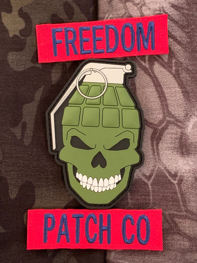 Totenkopf Granate V.1 Pvc Morale Aufnäher von FreedomPatchCompany