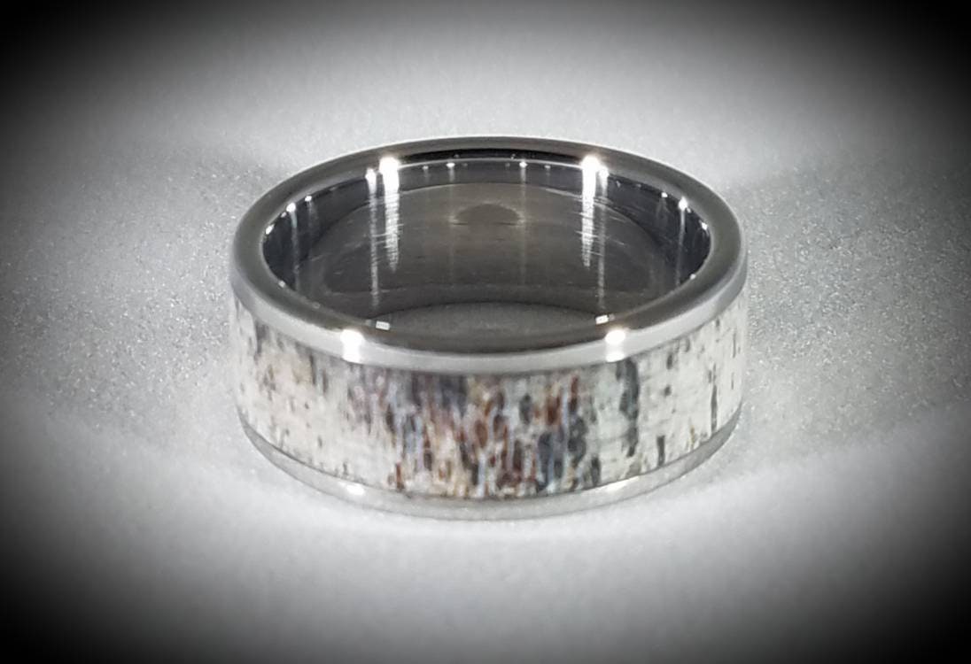 Elchgeweih Und Edelstahl Ring Elchgeweih Und Edelstahl Ring von FreedomringsByKarl