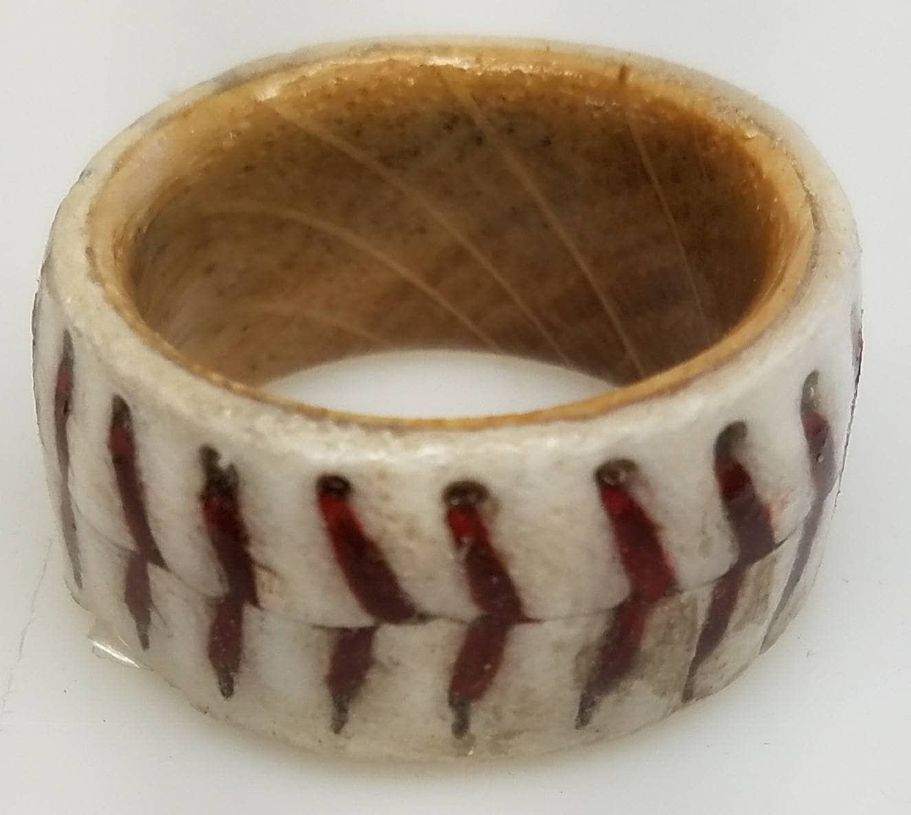 Leder Spiel Baseball Und Ahorn, Esche, Oder Birke Fledermaus Ring Leder Spiel Baseball Und Ahorn, Esche, Oder Birke Fledermaus Ring von FreedomringsByKarl