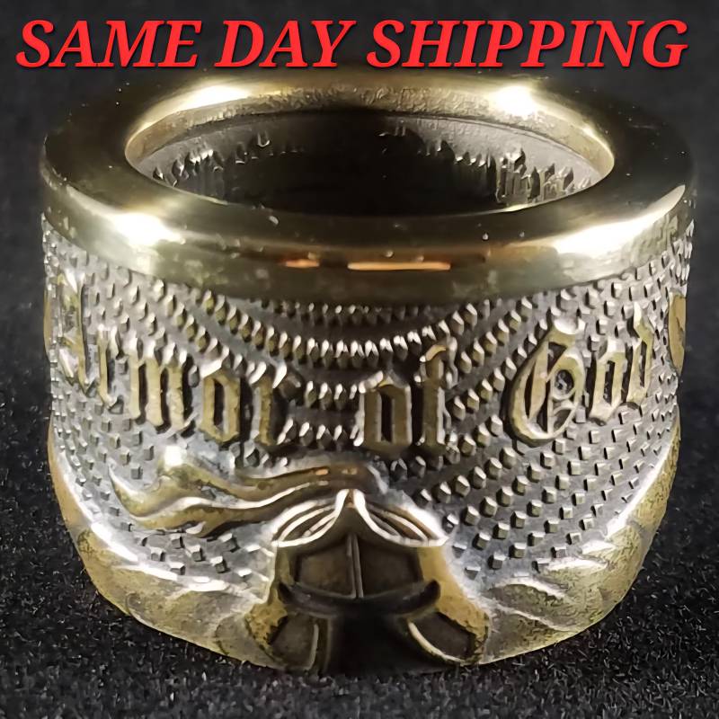 Rüstung Gottes Ringchristlicher Ringbibel Vers Ringepheser 610-12 Ringkrieger Ringschutz Ringkampf Ringmilitär Ringbiker Ring von FreedomringsByKarl