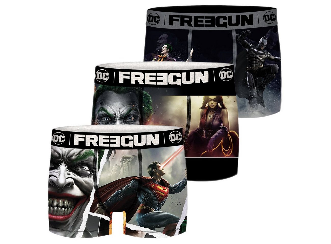 Freegun Boxershorts Freegun Comic Jungen Boxershorts 3er Pack (3-St) mit Stretch von Freegun