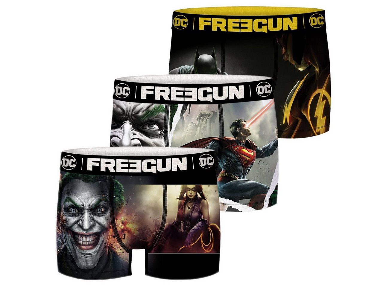 Freegun Boxershorts Freegun Comic Jungen Boxershorts 3er Pack (3-St) mit Stretch von Freegun