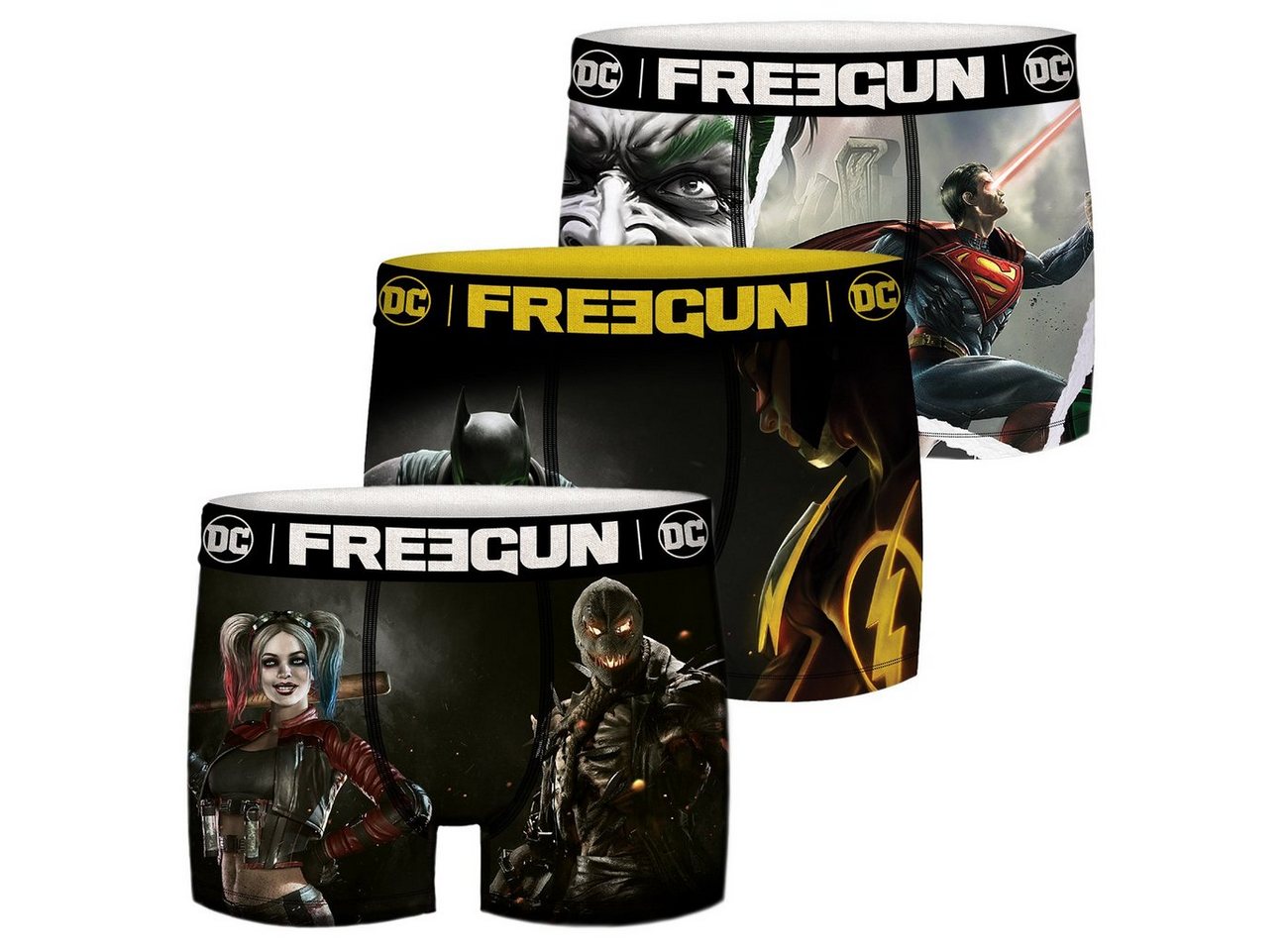 Freegun Boxershorts Freegun Comic Jungen Boxershorts 3er Pack (3-St) mit Stretch von Freegun