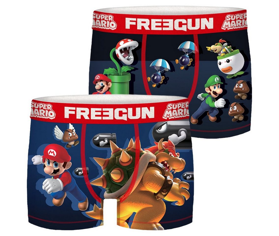 Freegun Boxershorts Freegun Super Mario Herren Boxershorts 2er Pack (2-St) mit Stretch von Freegun
