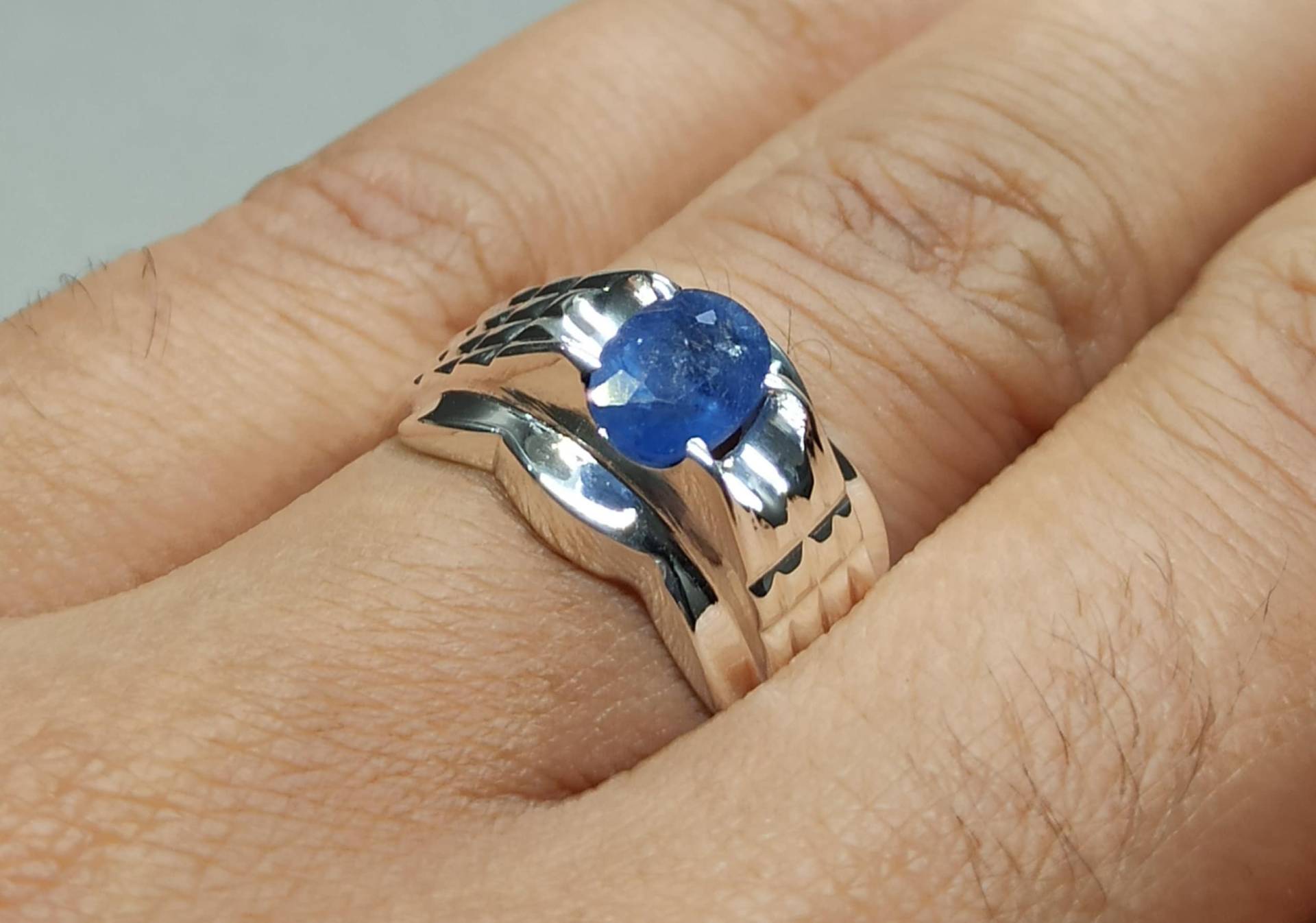 1 Karat Natürlicher Saphir Ring 925 Sterling Silber Handgemachter Frauen Neelam Blauer September Geburtsstein Geschenk Für Sie von FreehasCreations