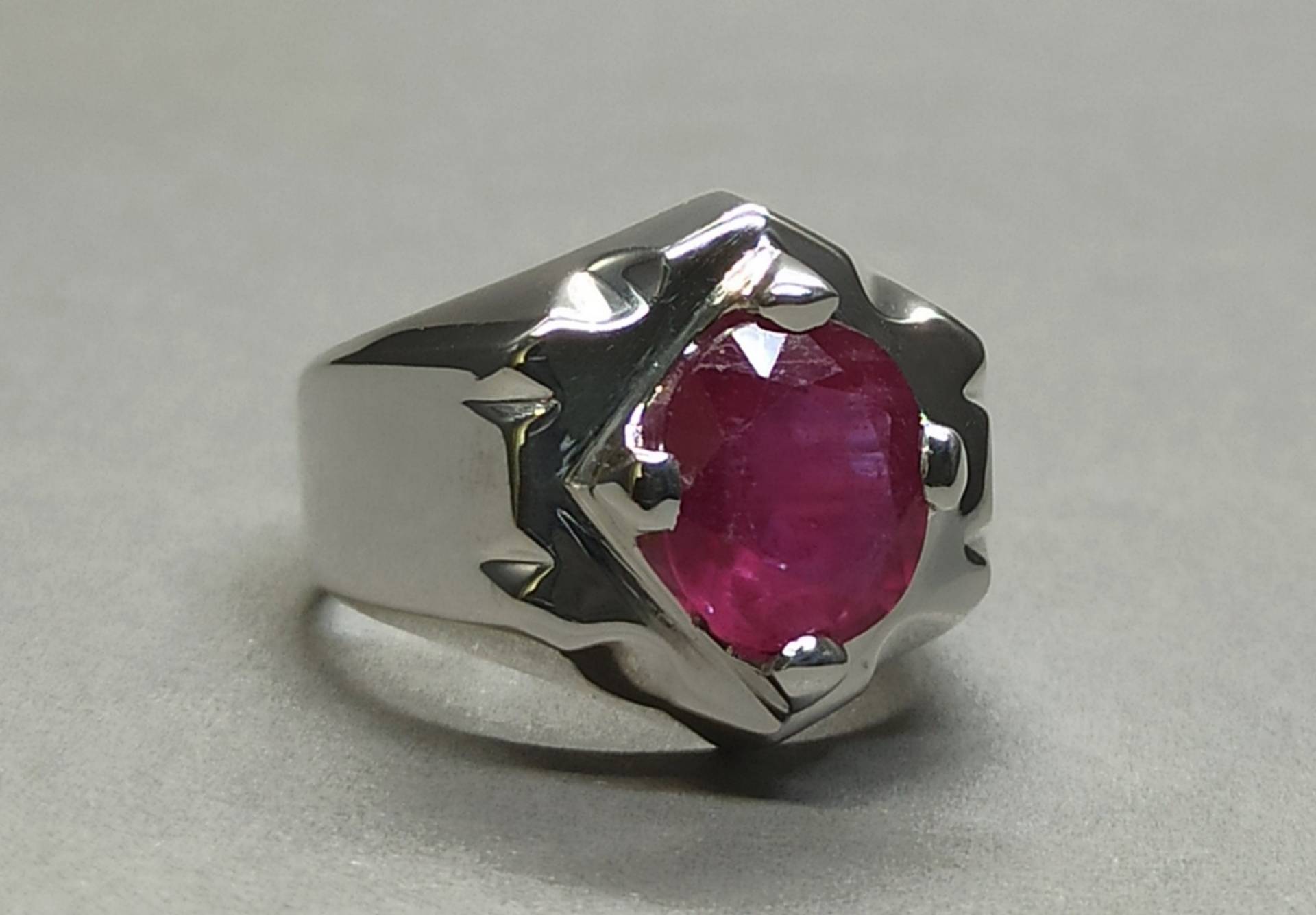 5 Karat Natürlicher Rubin Ring 925 Sterling Silber Handgemacht Männer Tief Roter Juli Birthstone Yaqoot Geburtstagsgeschenk Für Ihn von FreehasCreations