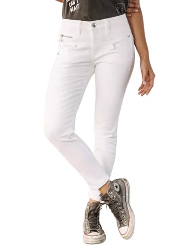 Freeman T. Porter Alexa High Waist Cropped Super Stretch Denim White Größe S von Freeman T. Porter