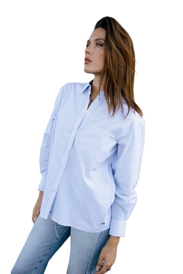 Freeman T. Porter Langarmbluse Chamy Stripe - Gestreiftes Hemd - Bluse von Freeman T. Porter