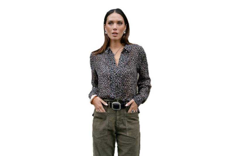 Freeman T. Porter Langarmbluse Chickya Soft leo - Bluse - Damenbluse im Leo-Look von Freeman T. Porter