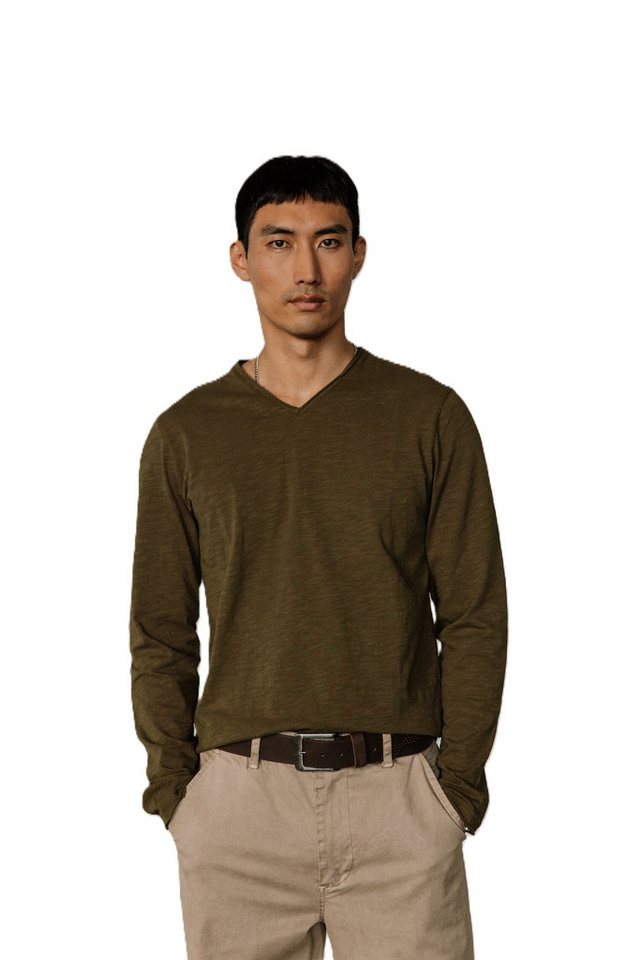 Freeman T. Porter Langarmshirt Leandro ML Kansas - T-Shirt aus Flammgarn-Jersey - Langarmshirt - Lon von Freeman T. Porter