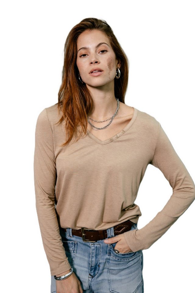 Freeman T. Porter Langarmshirt Torina Icon - Strass-Logo T-Shirt - Langarmshirt - Longsleeve von Freeman T. Porter