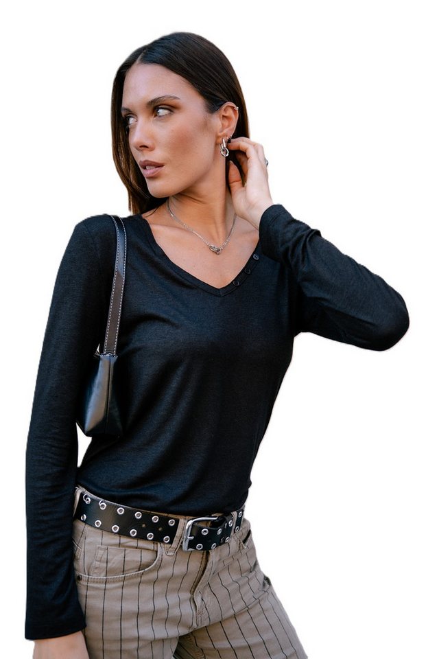 Freeman T. Porter Langarmshirt Torina Icon - Strass-Logo T-Shirt - Langarmshirt - Longsleeve von Freeman T. Porter