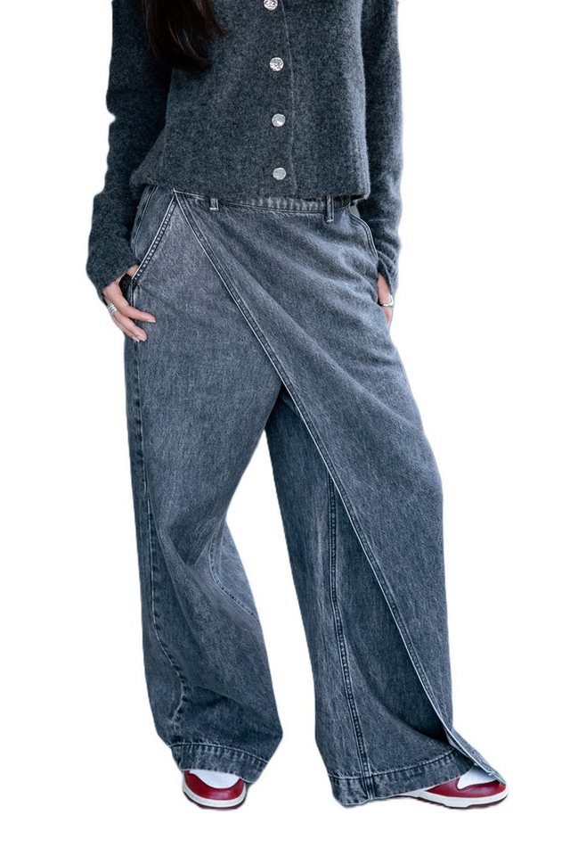 Freeman T. Porter Weite Jeans Selena Denim - Jeans mit hoher Taille von Freeman T. Porter