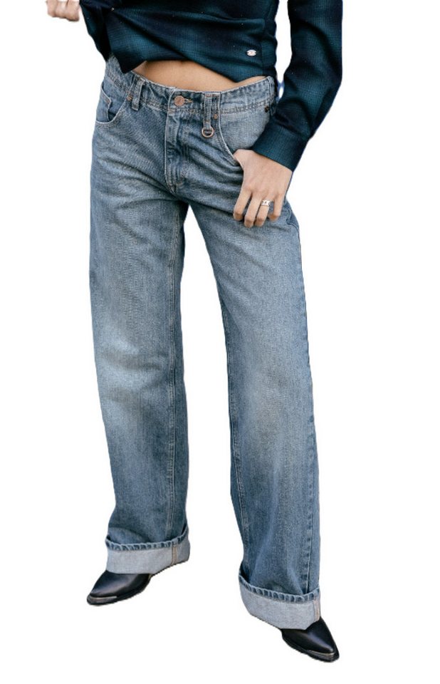 Freeman T. Porter Relax-fit-Jeans Kate Denim - Weite Jeans mit breiten Umschlägen - Baggy Fit - Schlagh von Freeman T. Porter