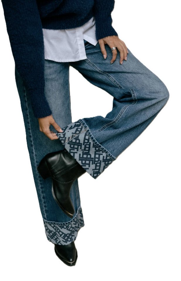 Freeman T. Porter Relax-fit-Jeans Kate Denim - Weite Jeans mit breiten Umschlägen - Baggy Fit von Freeman T. Porter