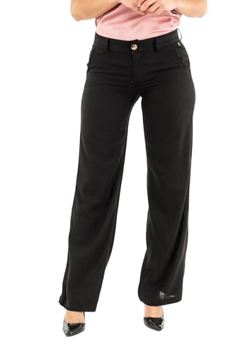 Freeman T. Porter Schlaghose Agatha Plain Linen Black Größe 30 von Freeman T. Porter