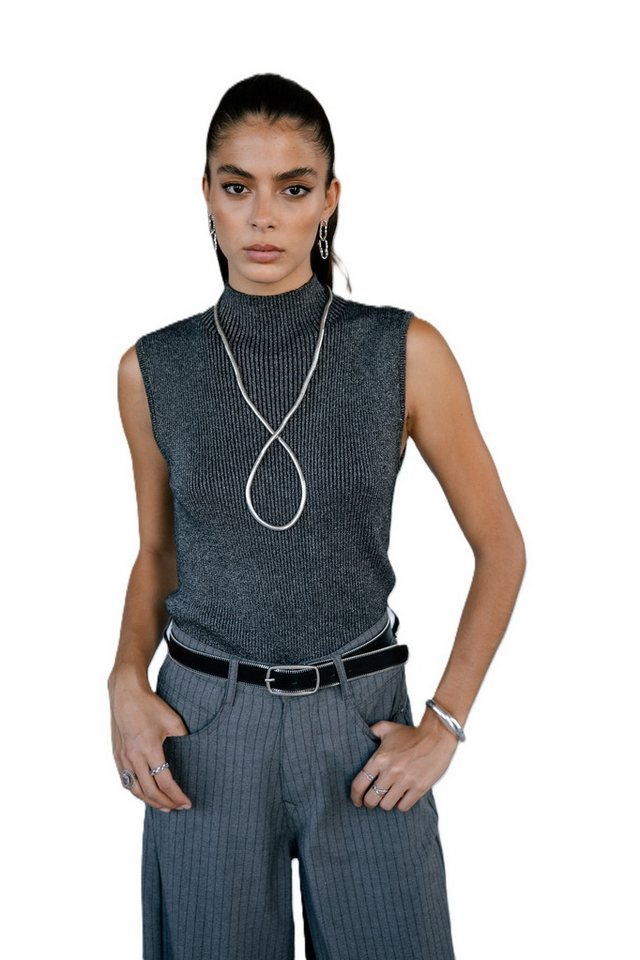 Freeman T. Porter Shirttop Toria Lurex - Schimmernder Slim-Fit-Pullover - Ärmellos von Freeman T. Porter