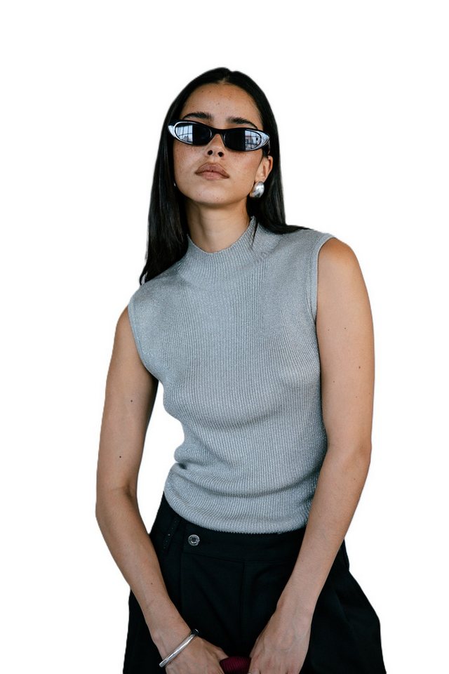 Freeman T. Porter Shirttop Toria Lurex - Schimmernder Slim-Fit-Pullover - Ärmellos von Freeman T. Porter