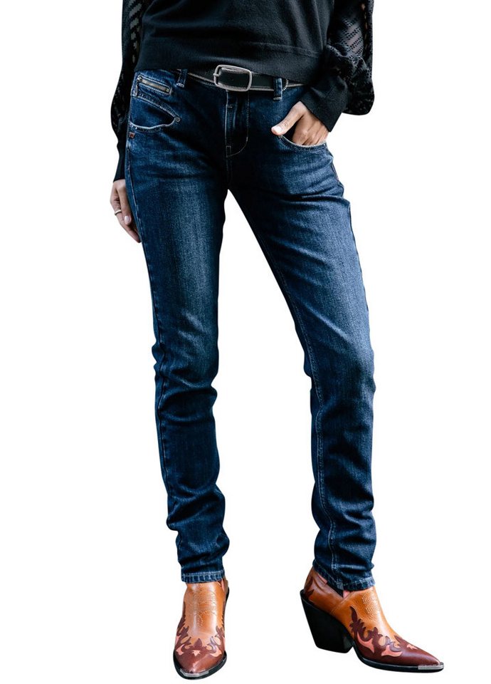 Freeman T. Porter Slim-fit-Jeans Alexa High Waist stretch Denim battle Achtung - Gürtel nicht mit im Lieferumfang! dient nur als Dekoration! von Freeman T. Porter