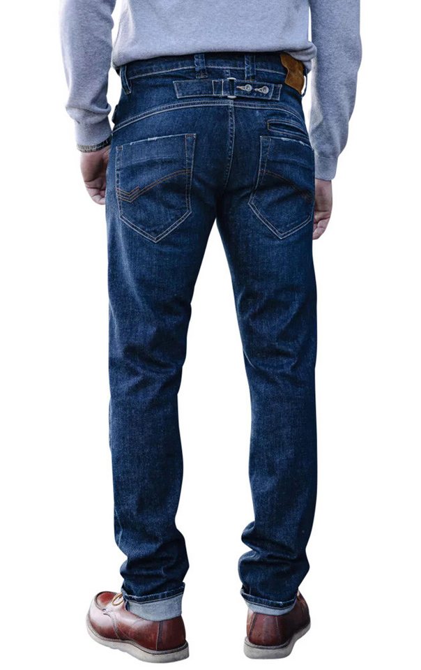 Freeman T. Porter Straight-Jeans Eddy stretch Denim Santacruz Martingale am Rücken mit Knöpfen von Freeman T. Porter