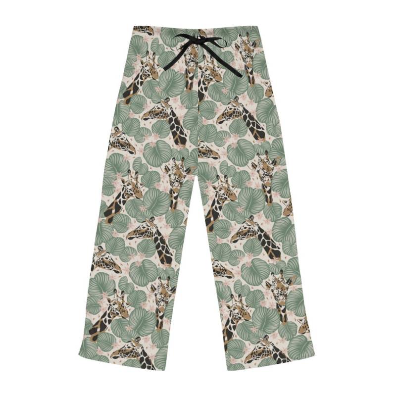 Giraffe Pajama Pants | With Jungle Design Relaxed Fit 6 Sizes For Women Stylish Pattern Homewear Fashion Pants von Freestylebox
