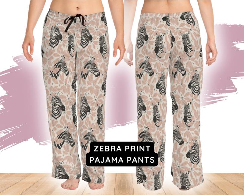 Zebra Print Pajama Pants - Stylish Loungewear For Home, Beach, Or Leisure Fashion Perfect Gift Her, Cozy Relax Pants, Safari-Inspired Zebra Print Pajama Pants - Stylish Loungewear For Home, Beach, Or Leisure Fashion Perfect Gift Her, Cozy Relax Pants, Safari-Inspired von Freestylebox