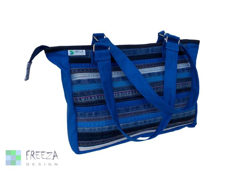 Patchwork Jeans Tasche, Blue Tasche, Umweltfreundlich, Upcycled von FreezaDesign